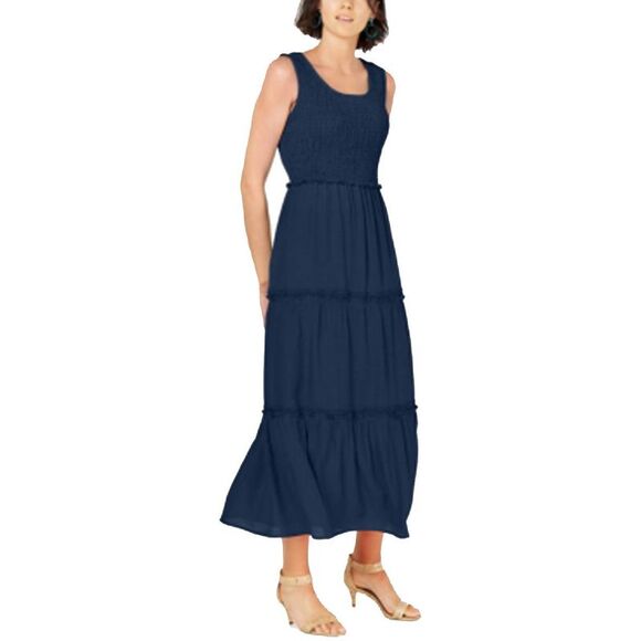 NY Collection Petite Smocked Maxi Dress - Picture 3 of 3